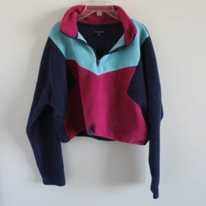 Pacsun Cropped Colorblock Fleece Pullover
